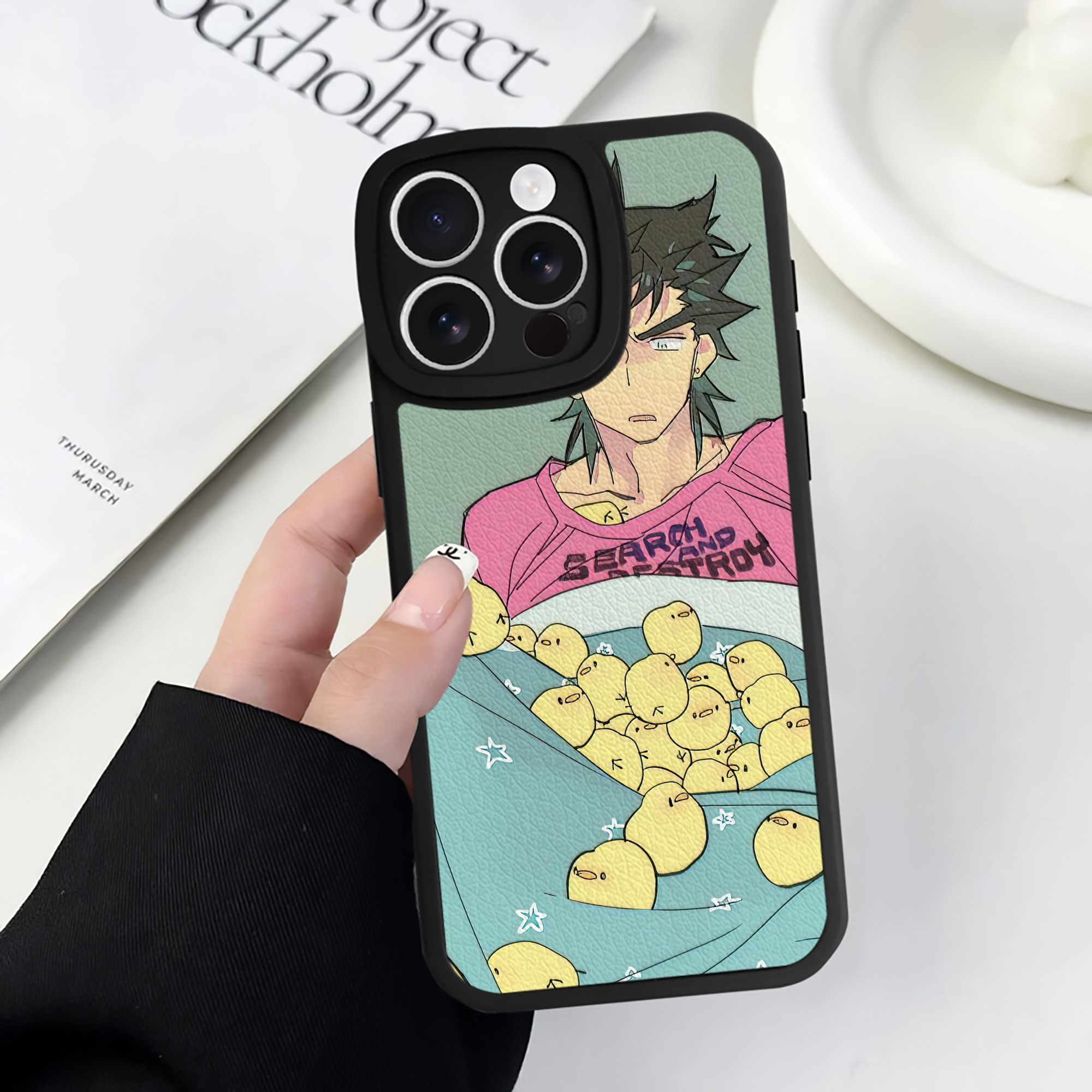 （画像用） ジョジョの奇妙な冒険 JoJo's Bizarre Adventure 【iPhone 16シリーズ対応】シリコンスマホケース（レザー調） 材質：シリコン
